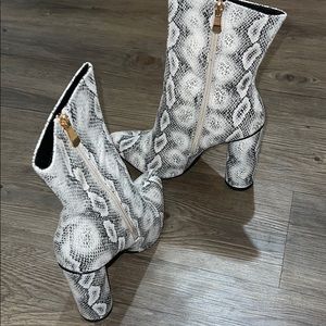 Fashion Nova snake Skin Boots
